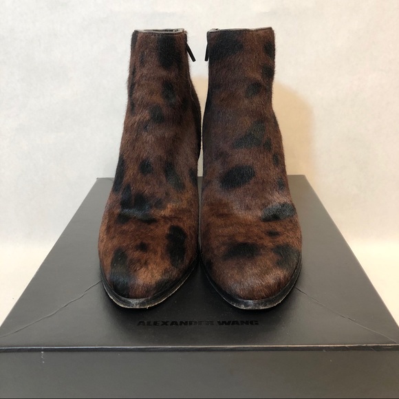 Alexander Wang - Gabi Leopard Print Fur Boots 40 - Picture 5 of 10